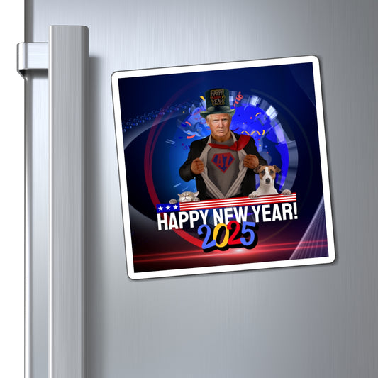 Trump Happy New Year 2025 Magnets