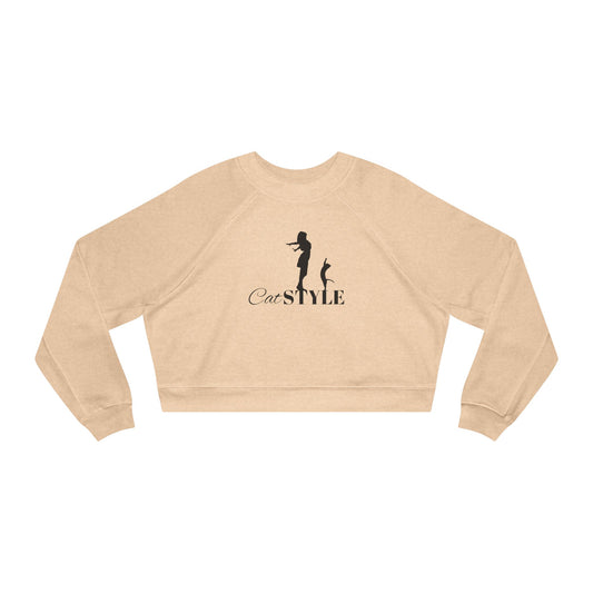 Cat Style Women's Cropped Fleece Pullover