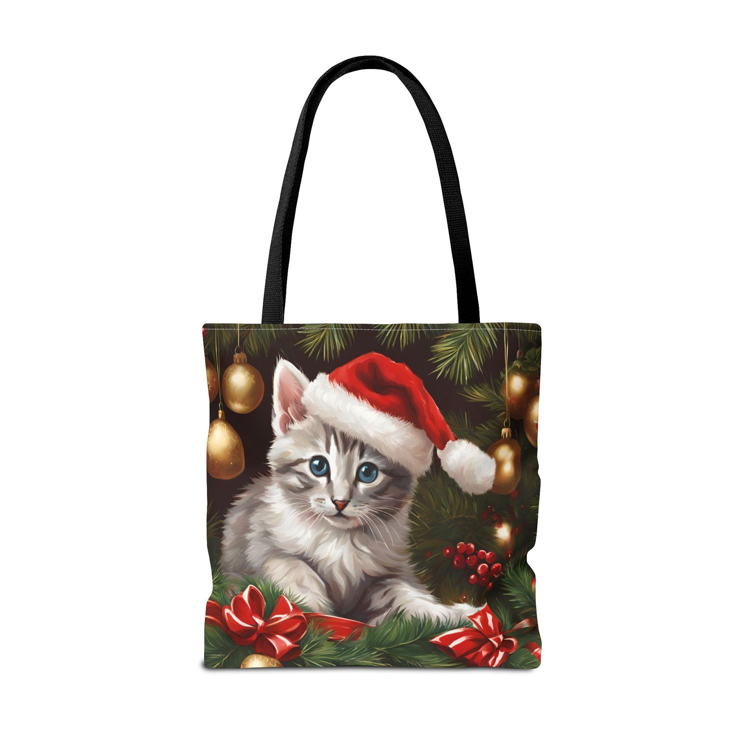 Christmas Kitten Christmas Tote Bag