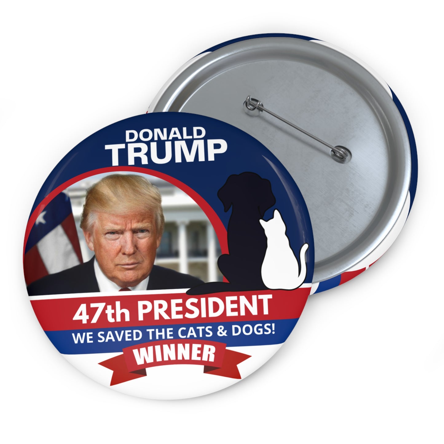 Trump 47th President Pin Buttons