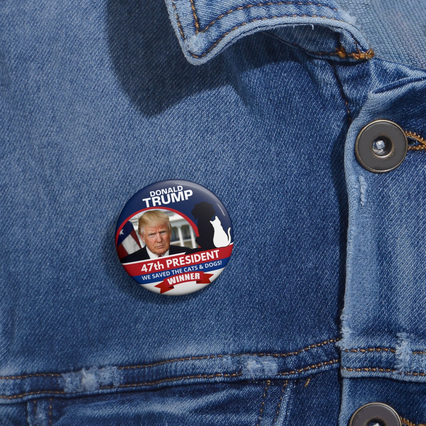 Trump 47th President Pin Buttons