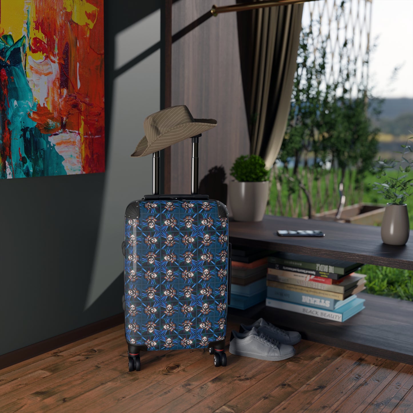 Vibrant Travel Suitcase with Bold Design