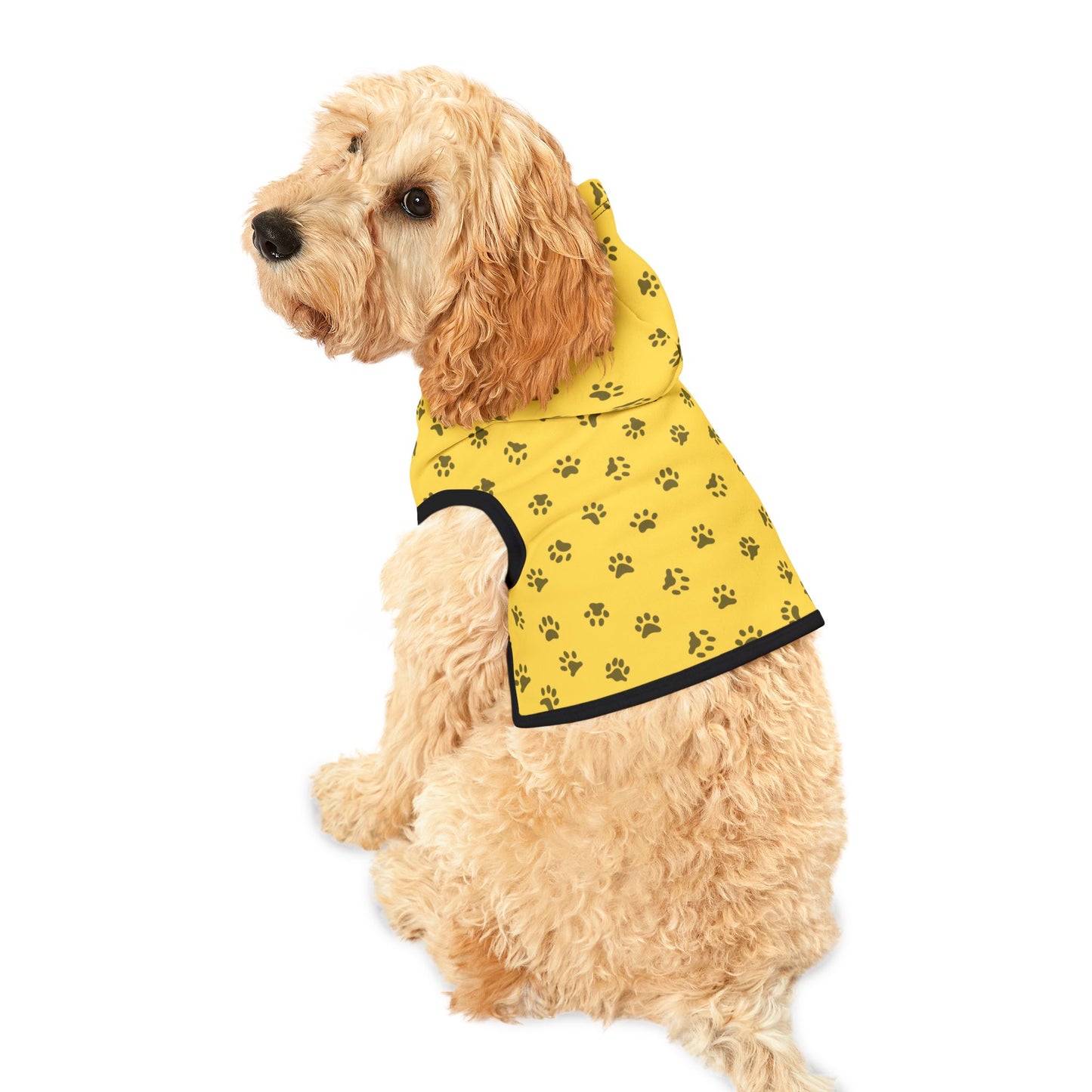 Yellow Paw Prints Pet Hoodie