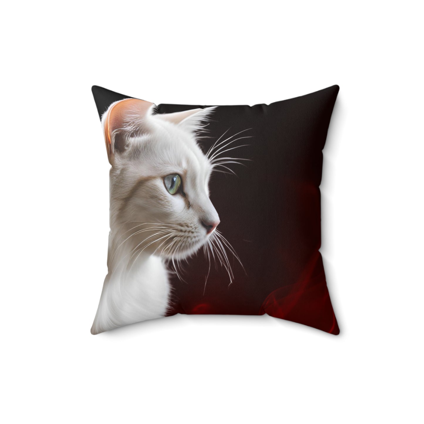 Elegant Cat Profile Square Pillow - Cozy Decor for Cat Lovers