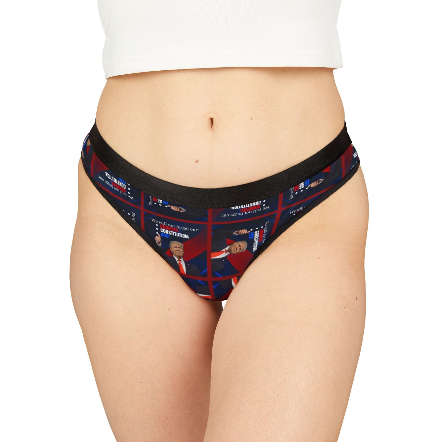 Trump Country Constitution God Pattern Women's Thongs