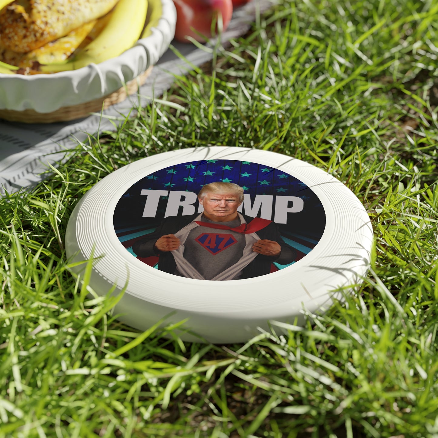 Trump Superhero Frisbee – Fun Outdoor Toy for Fans & Events