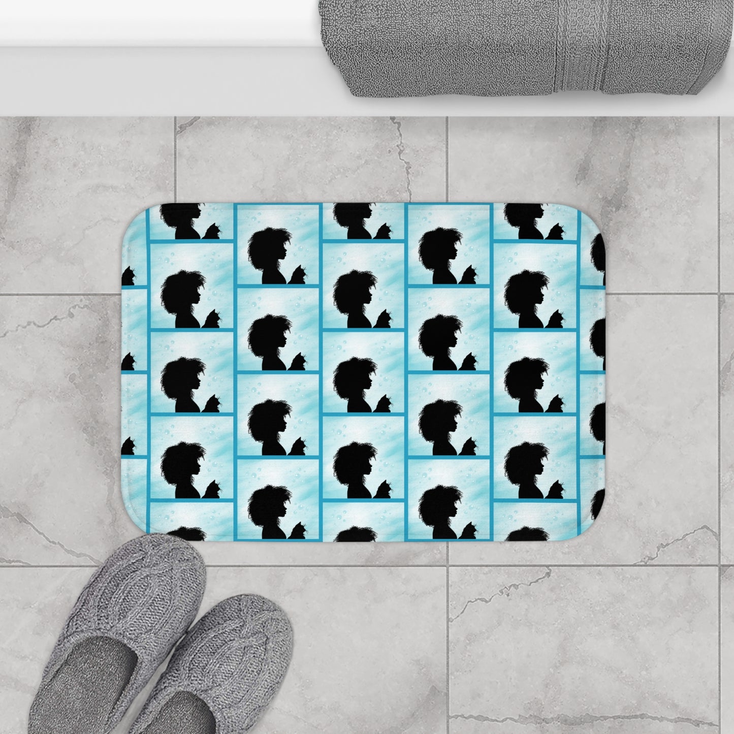 Beautiful Cat Lady Bath Mat