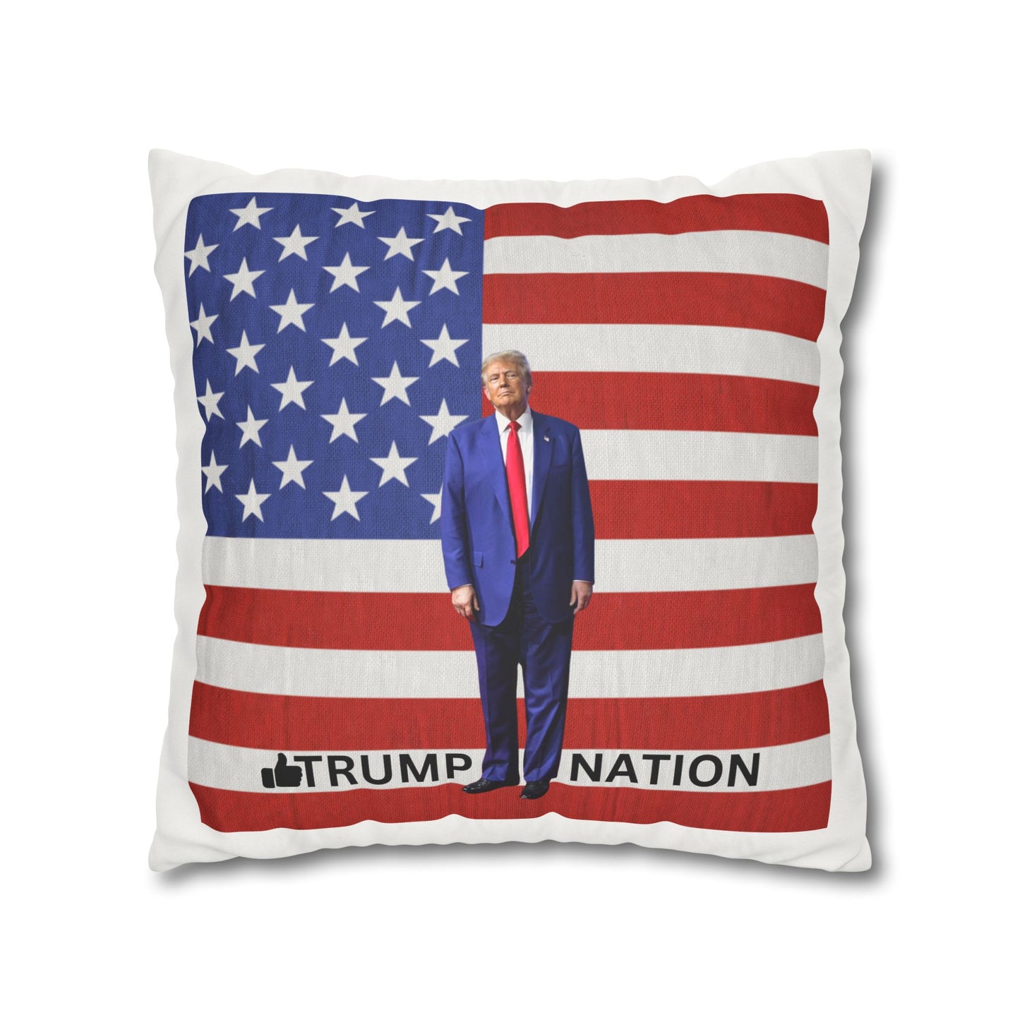 Patriotic Faux Suede Pillowcase – Trump Nation Design