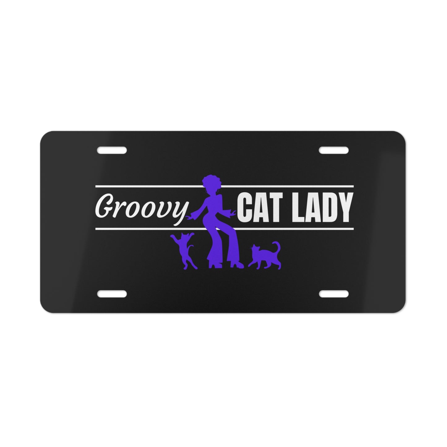 Groovy Cat Lady Vanity Plate