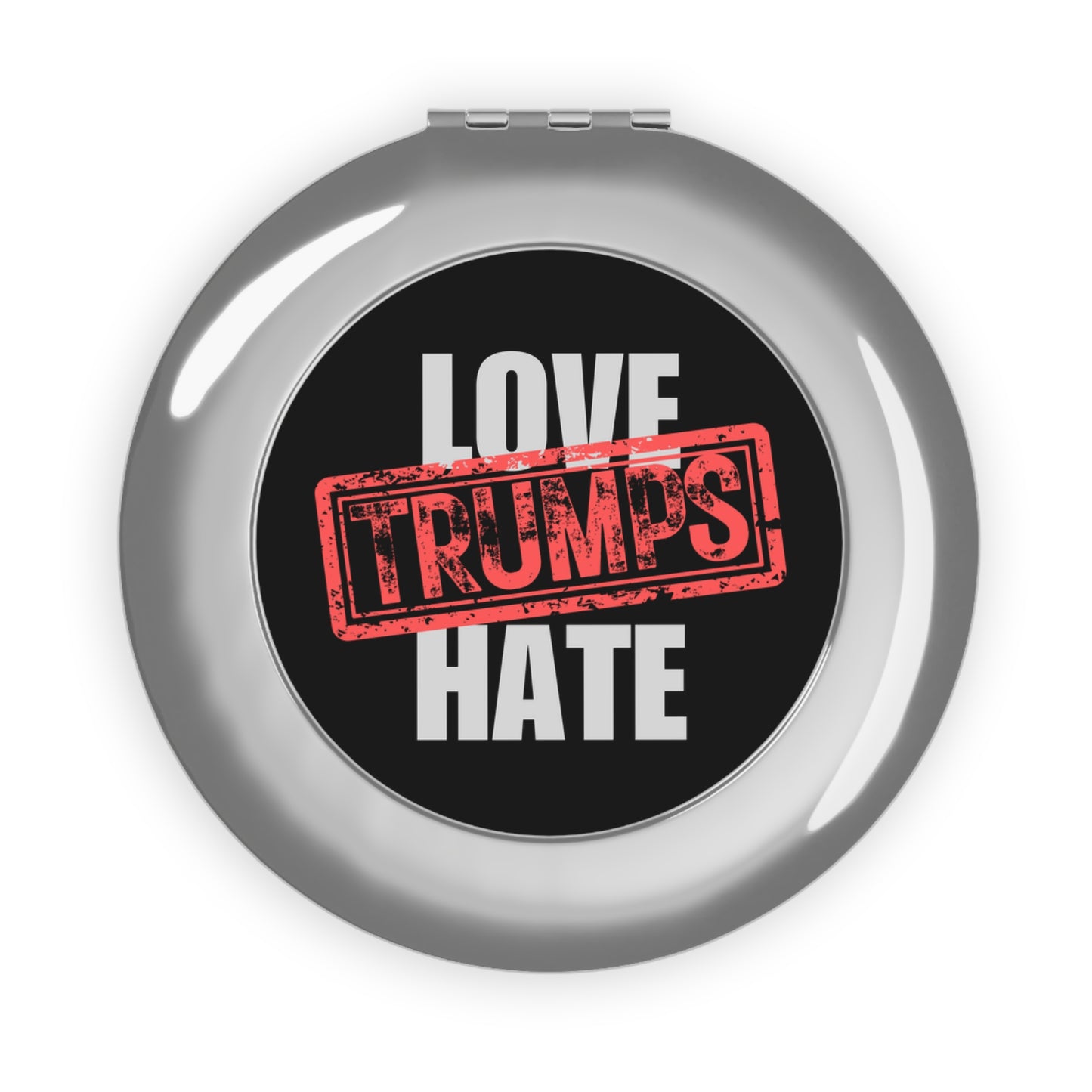 Love Trumps Hate Compact Travel Mirror