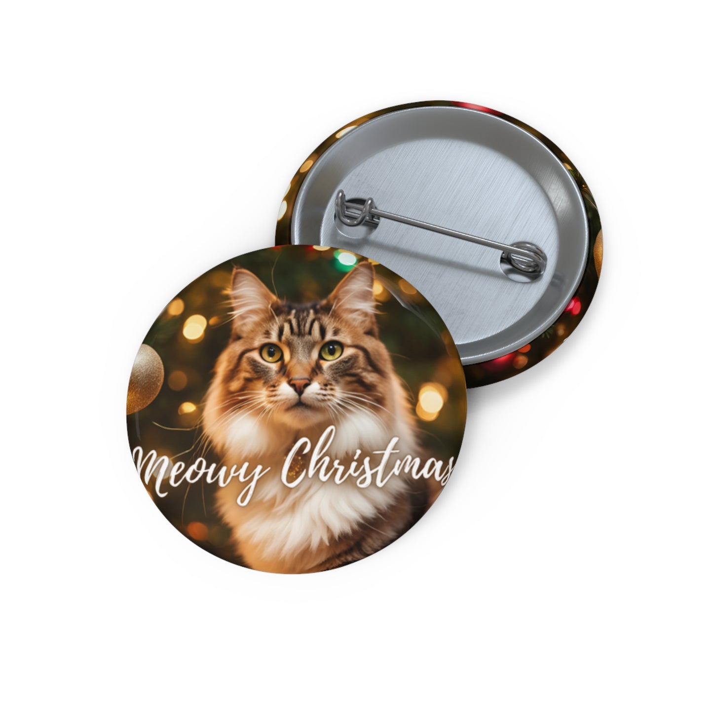 Meowy Christmas Pin Buttons