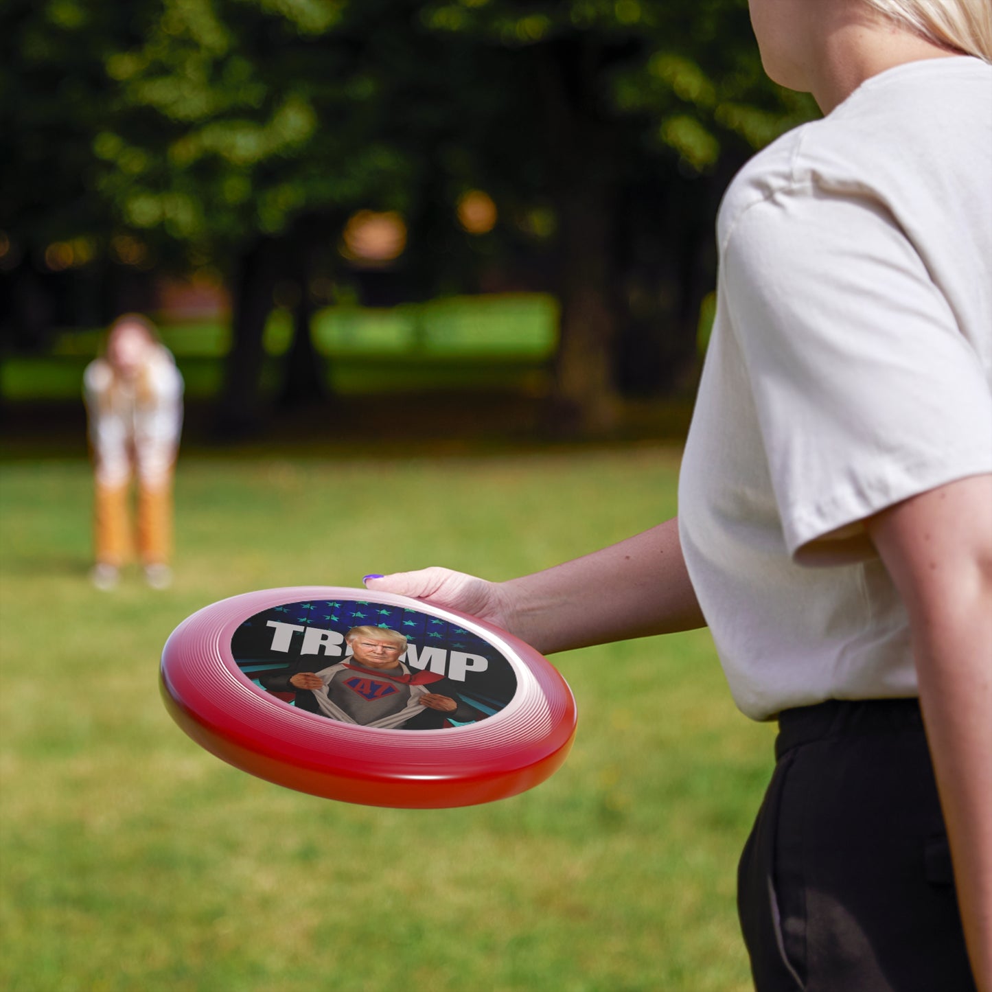 Trump Superhero Frisbee – Fun Outdoor Toy for Fans & Events