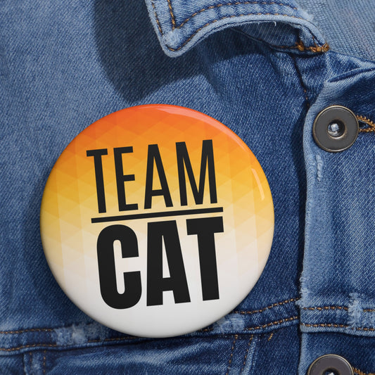 Team Cat Pin Buttons