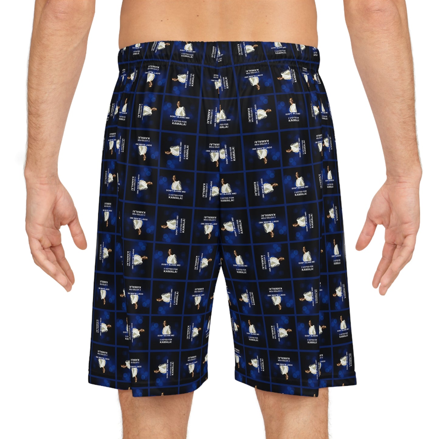 Stylish Basketball Shorts with Voted for Kamala Pattern