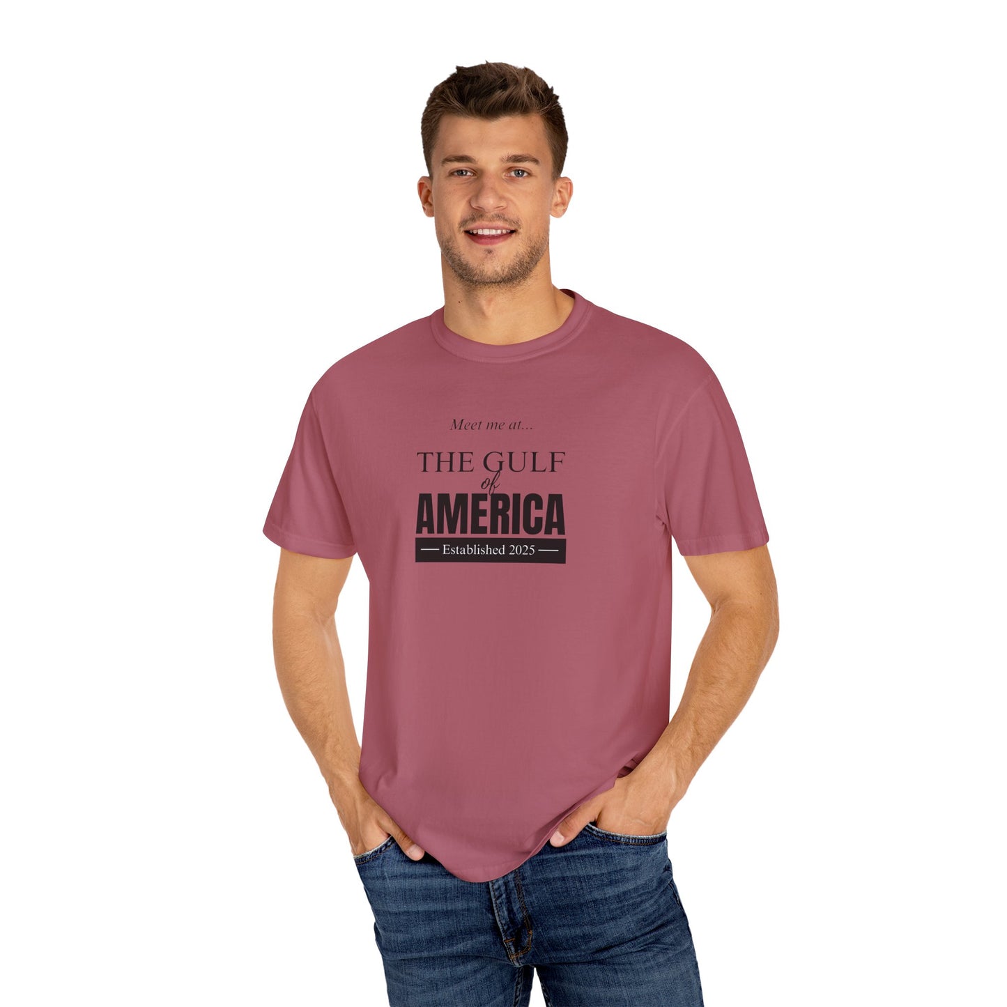 Gulf of America Unisex Garment-Dyed T-Shirt - Casual Summer Style