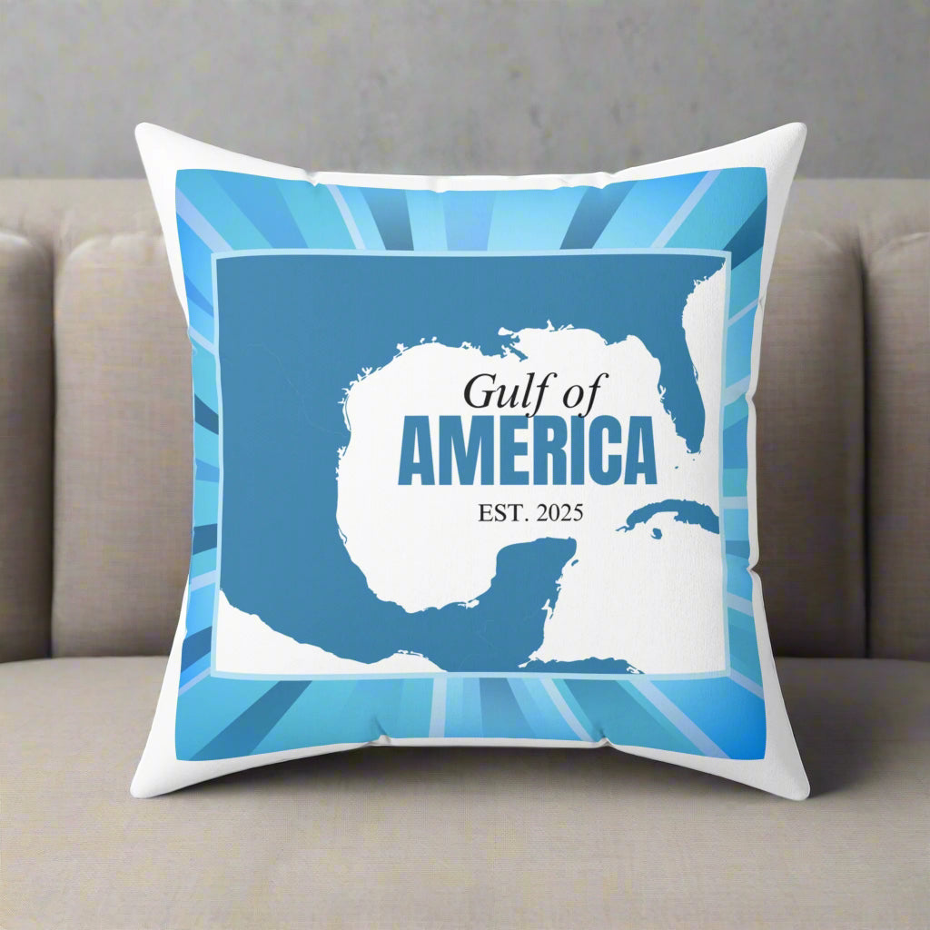 Gulf of America Map Decorative Pillow