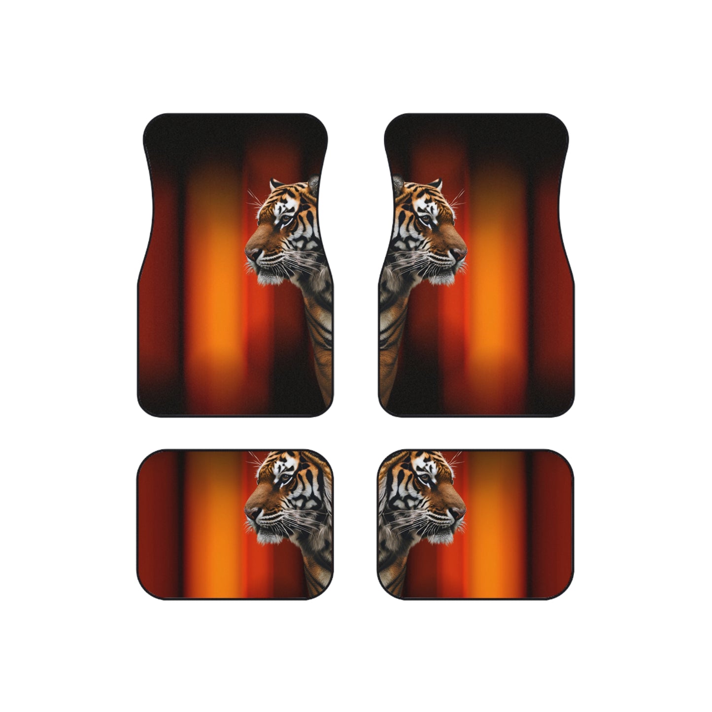 Majestic Tiger Car Mats - Set of 4 | Durable Auto Accessories for Nature Lovers