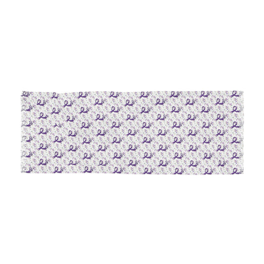 Purple Flowers Epilepsy Awareness Light Scarf