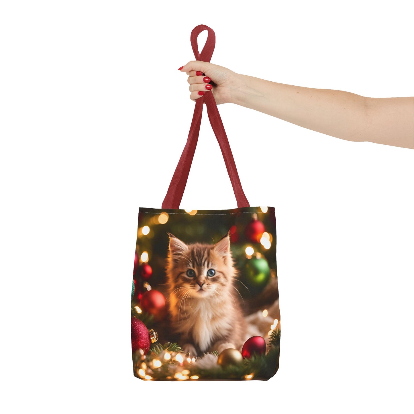 Cute Kitten Christmas Tote Bag