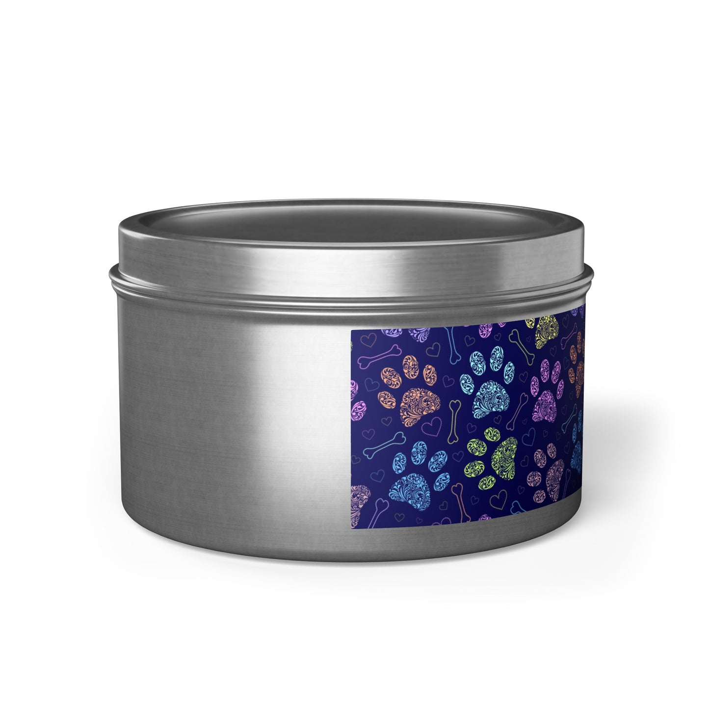 Purple Paws Tin Candles