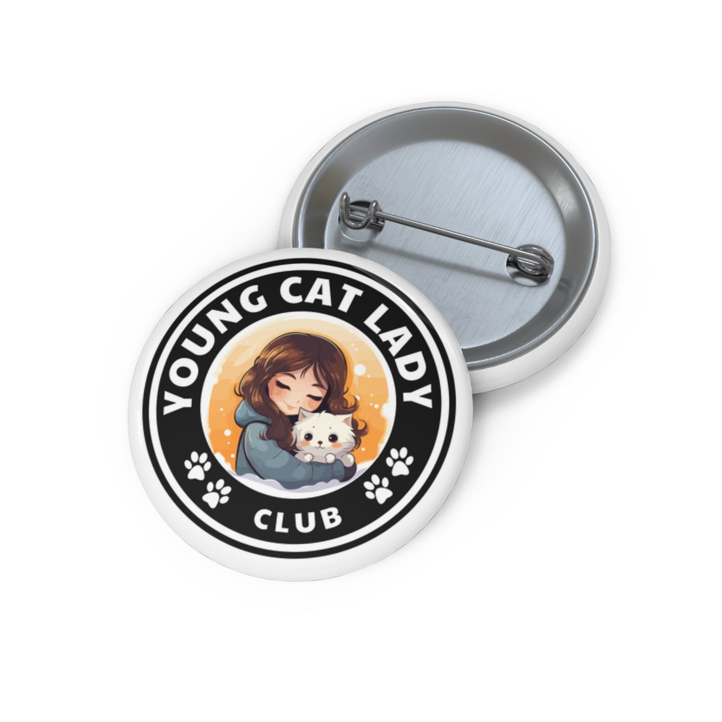 Young Cat Lady Club Pin Buttons