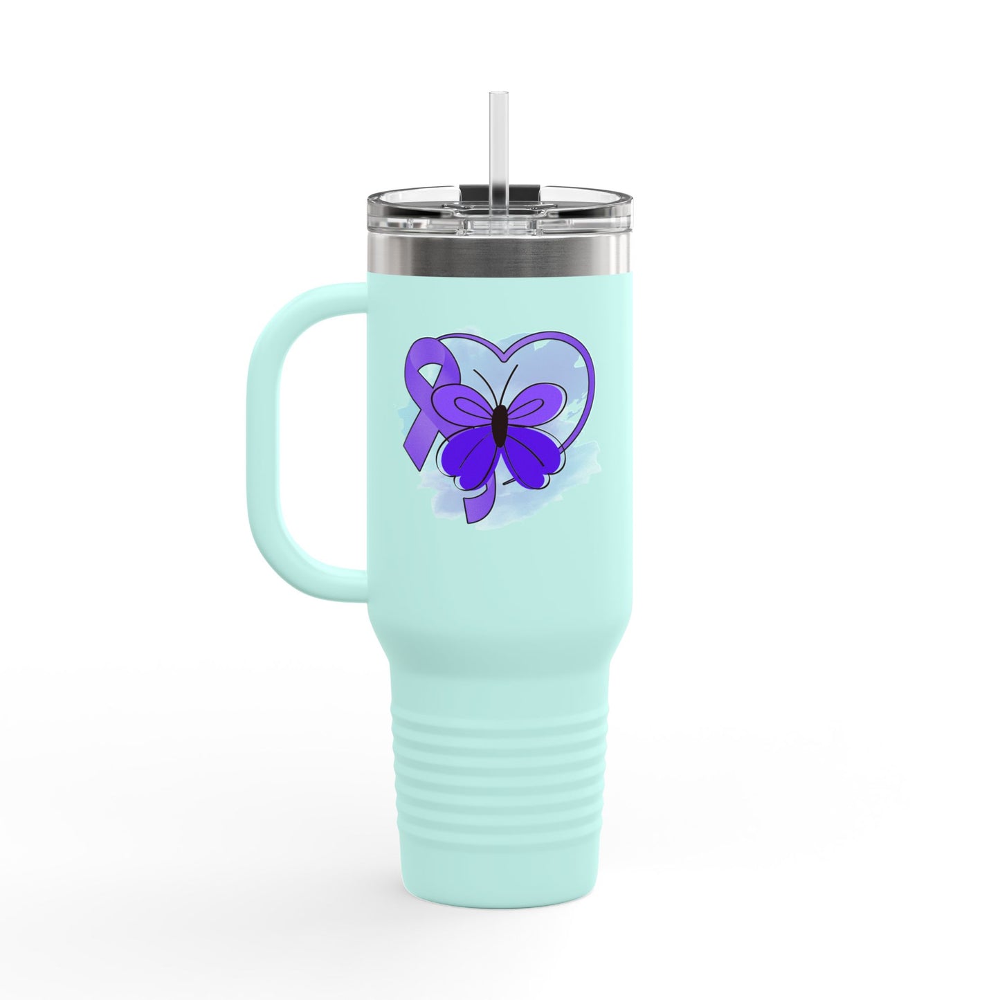 Purple Ribbon Insulated Travel Mug | 40oz | Epilepsy Awareness