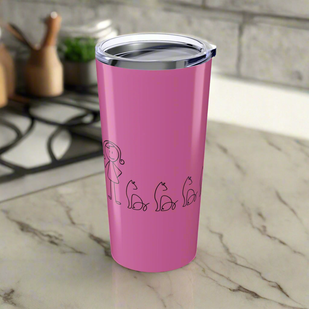 Stick Cat Lady Family Tumbler 20oz