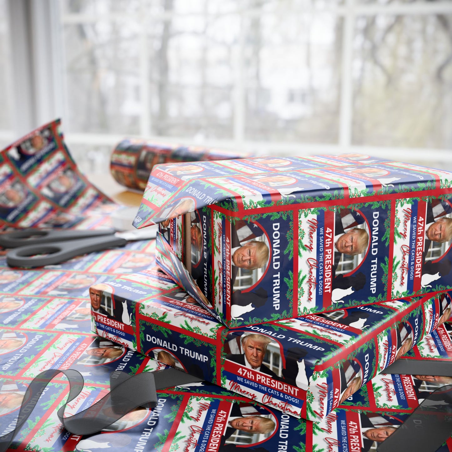 Donald Trump 47th President Christmas Wrapping Papers