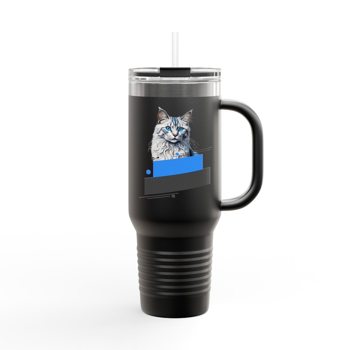 Cat Lover's Insulated Travel Mug, 40oz - Perfect for On-the-Go Coffee & Tea