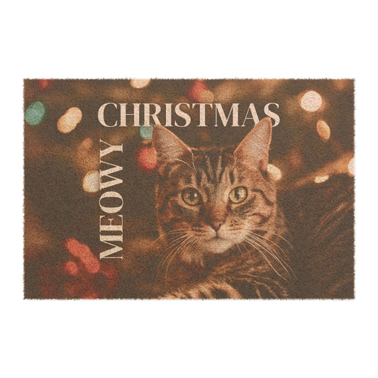 Meowy Christmas Doormat