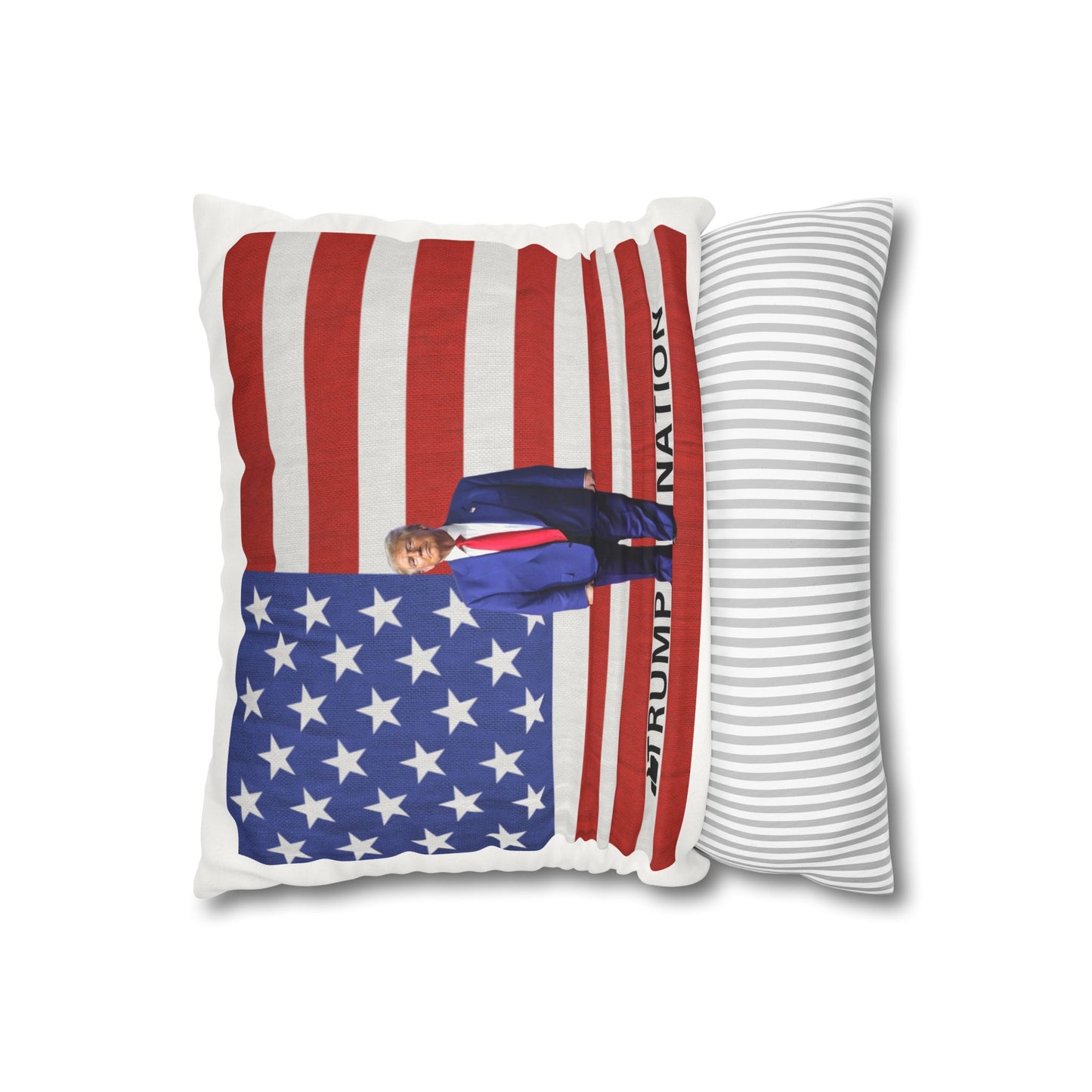 Patriotic Faux Suede Pillowcase – Trump Nation Design