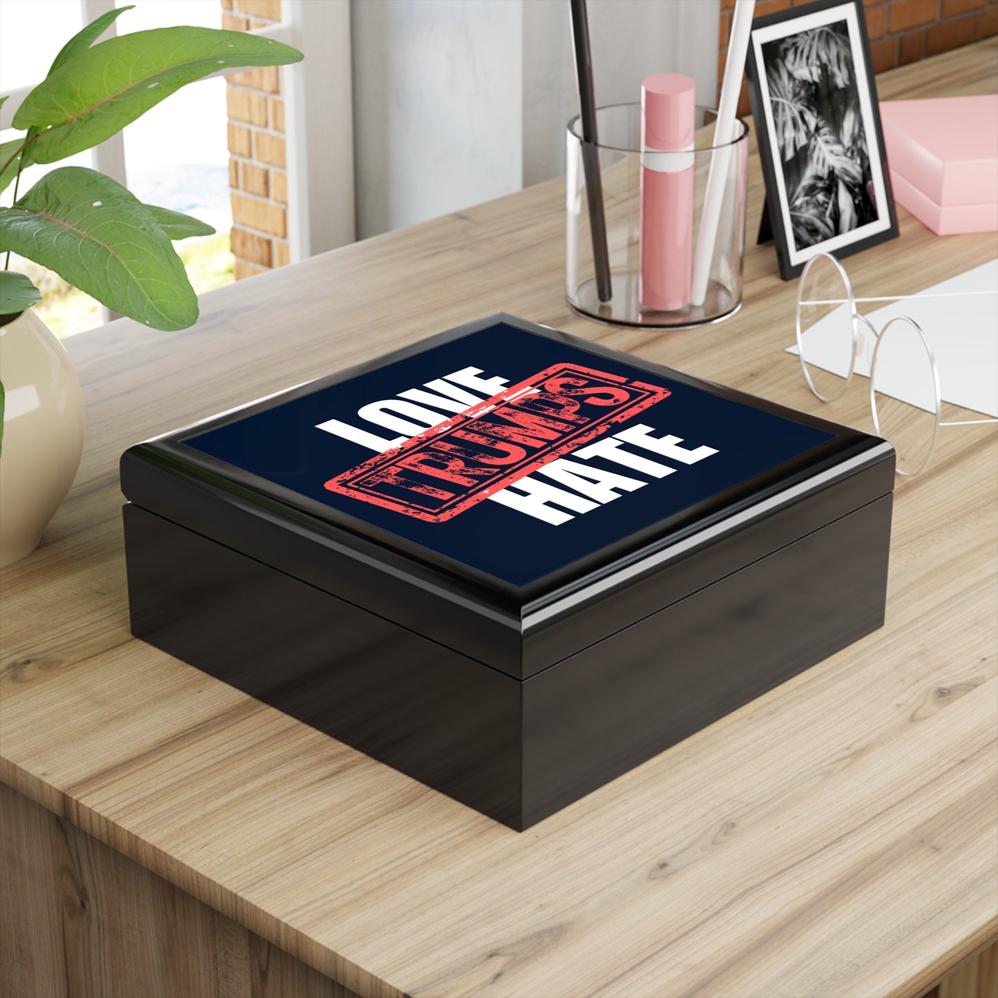 Love Trumps Hate Jewelry Box