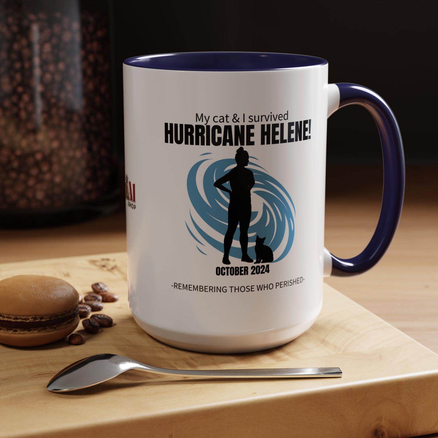 Hurricane Helene Survivor Accent Coffee Mug (11, 15oz)