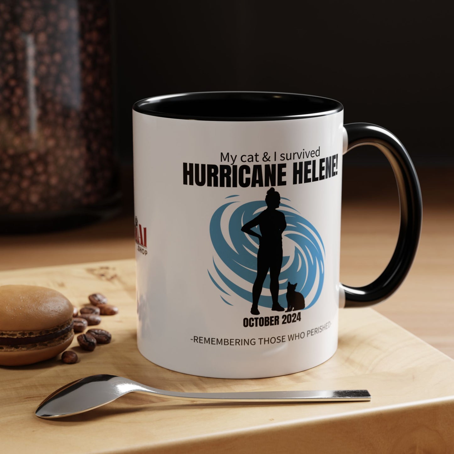 Hurricane Helene Survivor Accent Coffee Mug (11, 15oz)