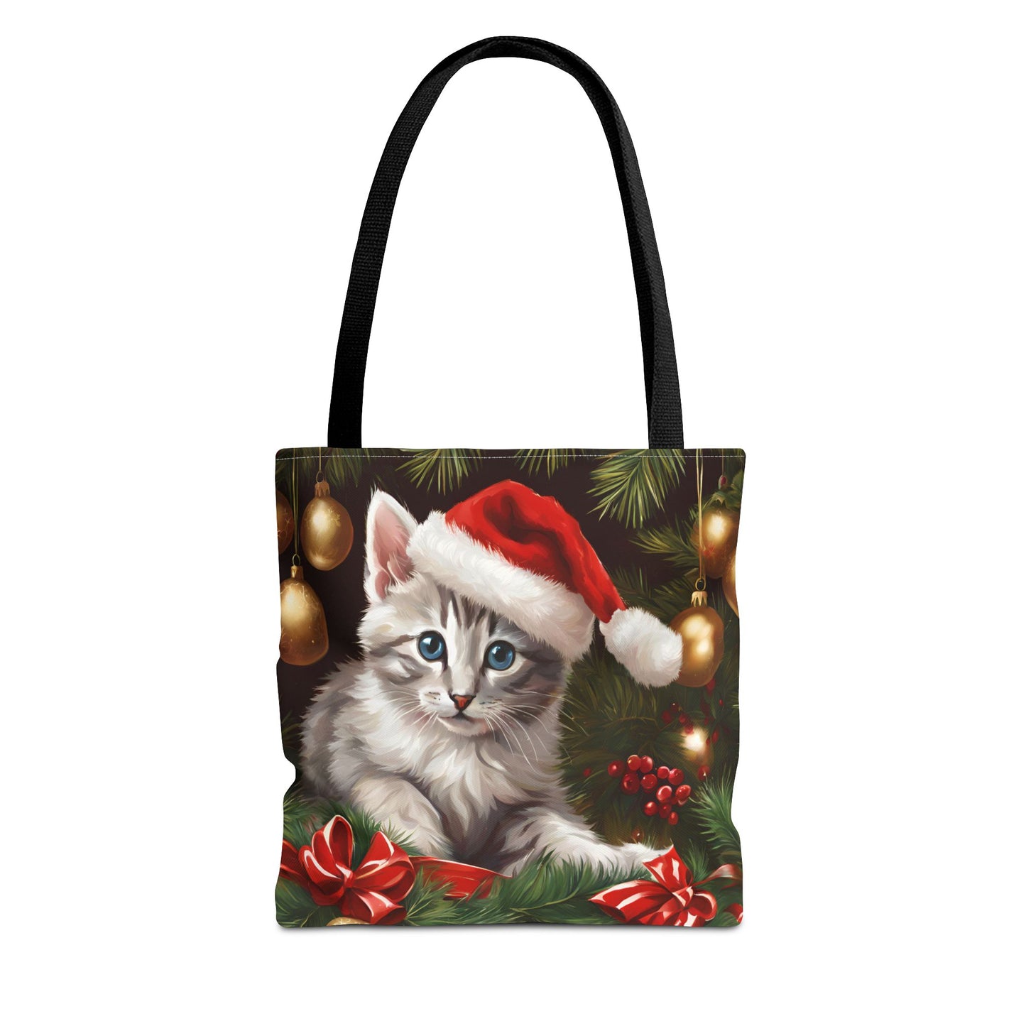 Christmas Kitten Christmas Tote Bag