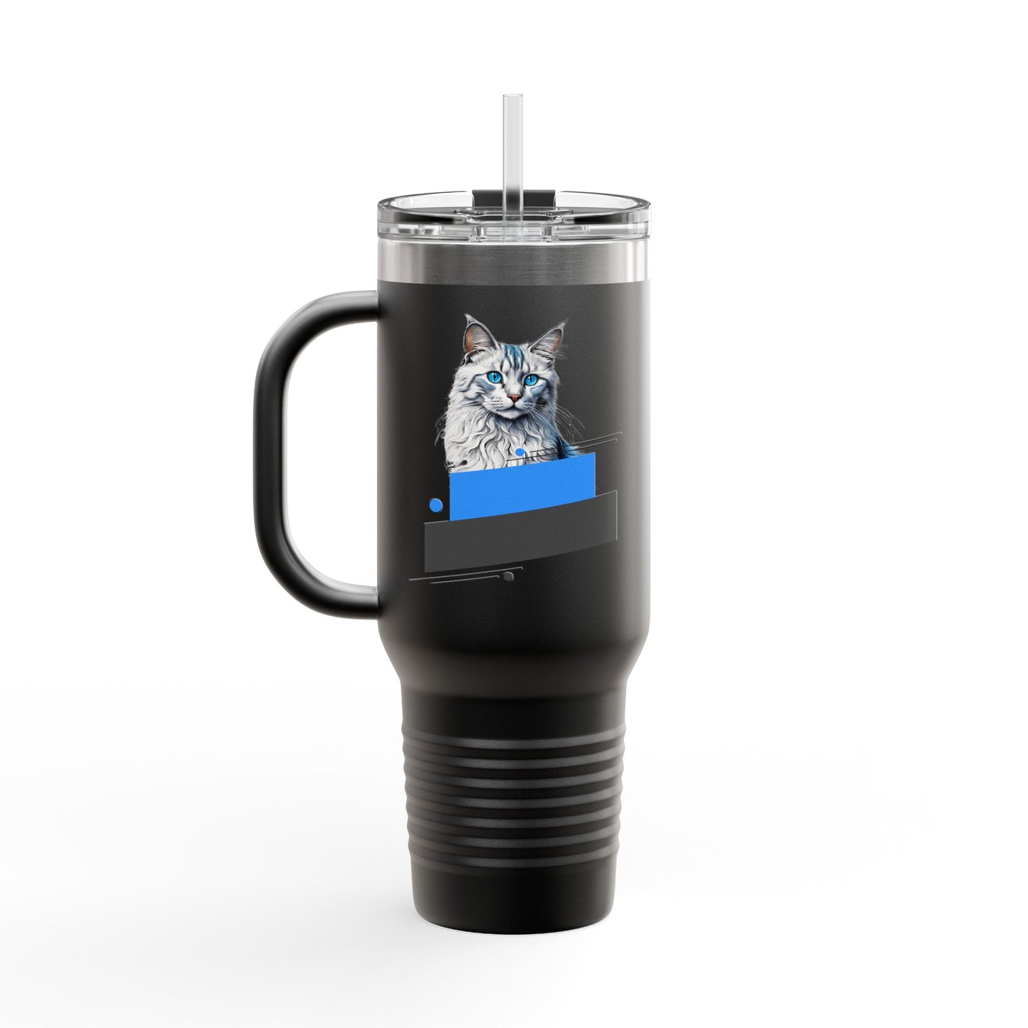 Cat Lover's Insulated Travel Mug, 40oz - Perfect for On-the-Go Coffee & Tea