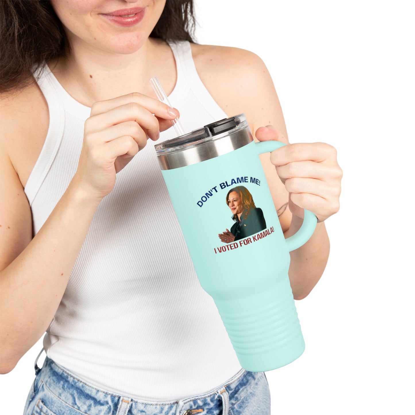 40oz Insulated Travel Mug - 'I Voted for Kamala!'