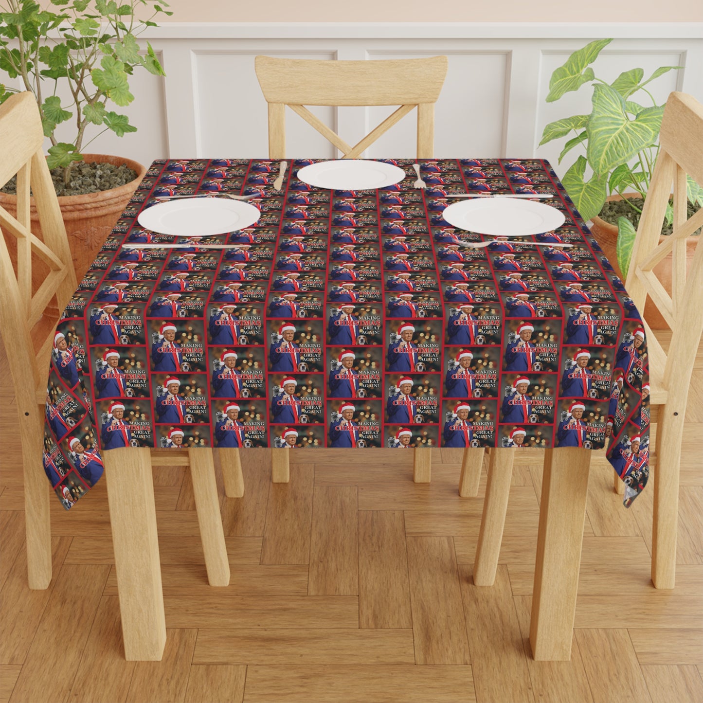 Making Christmas Great Again Novelty Christmas Tablecloth