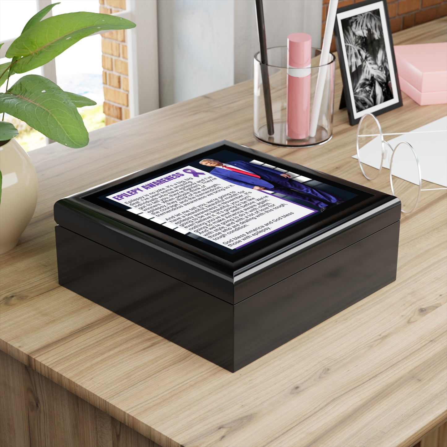 Trump Epilepsy Awareness Jewelry Box