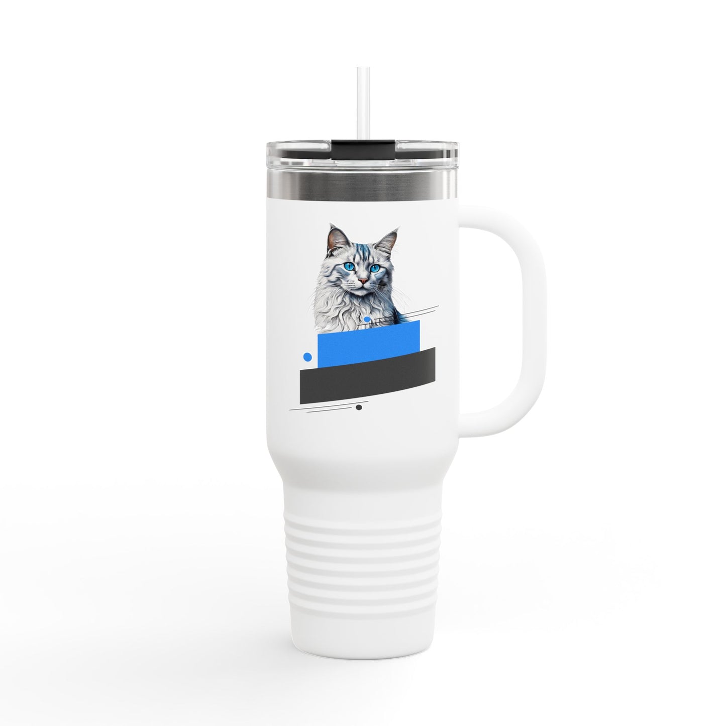 Cat Lover's Insulated Travel Mug, 40oz - Perfect for On-the-Go Coffee & Tea