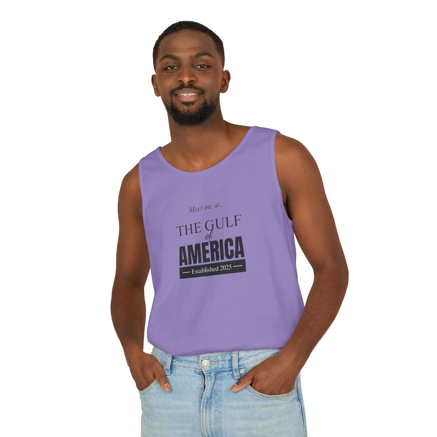 Gulf of America Unisex Garment-Dyed Tank Top - Relaxed Summer Vibes