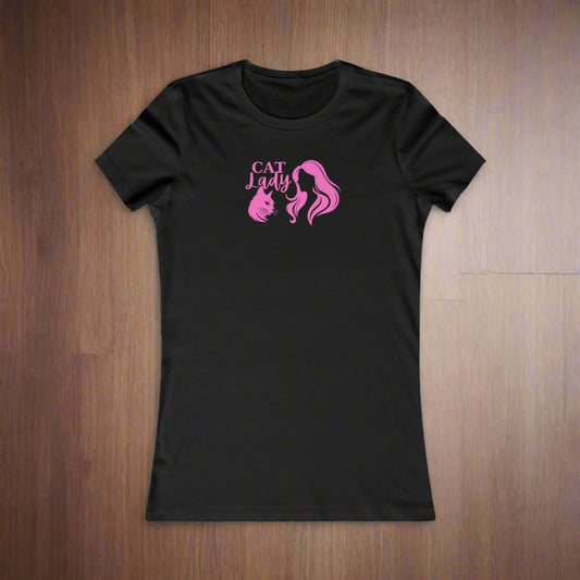 Shadow Cat Lady Women's Favorite Tee - T - Shirt - Epileptic Al’s Shop