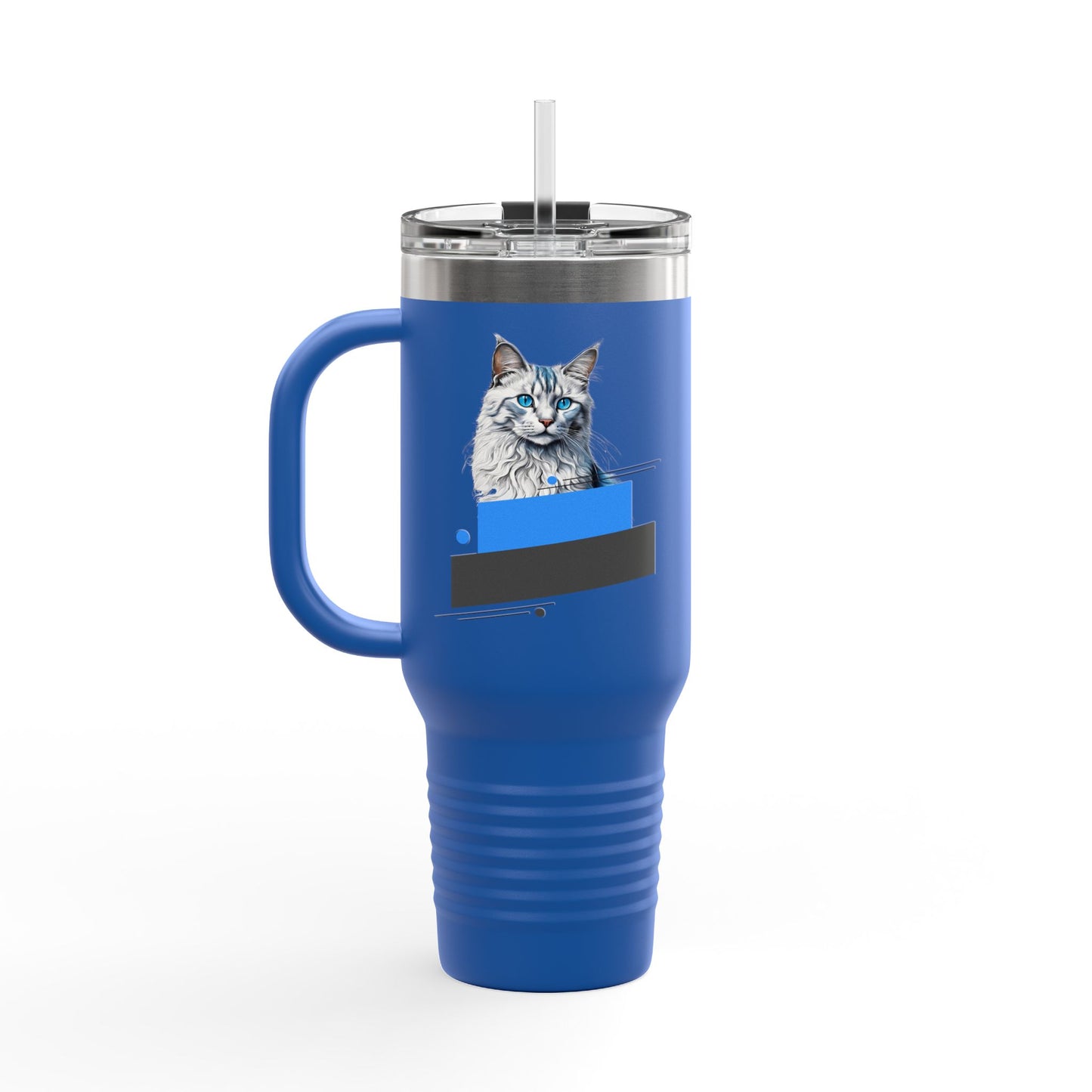 Cat Lover's Insulated Travel Mug, 40oz - Perfect for On-the-Go Coffee & Tea