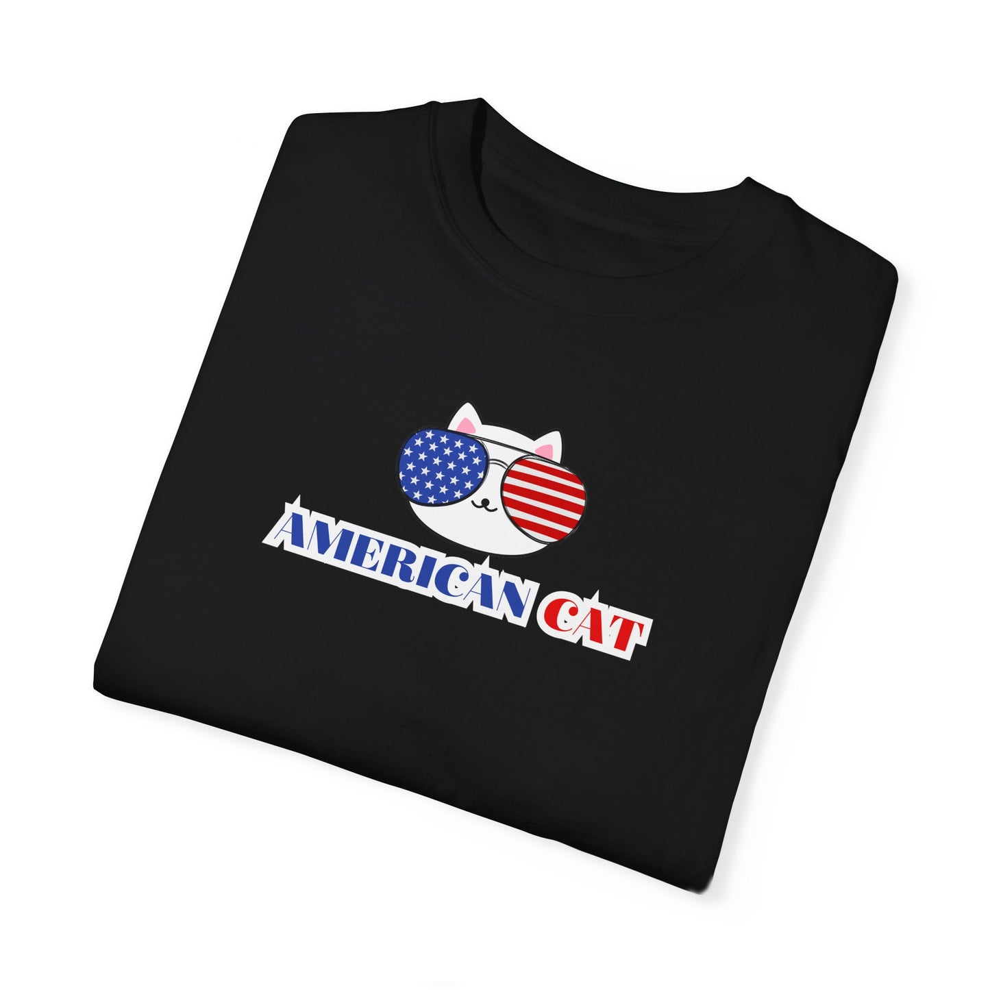 American Cat Unisex Garment - Dyed T - shirt - T - Shirt - Epileptic Al’s Shop