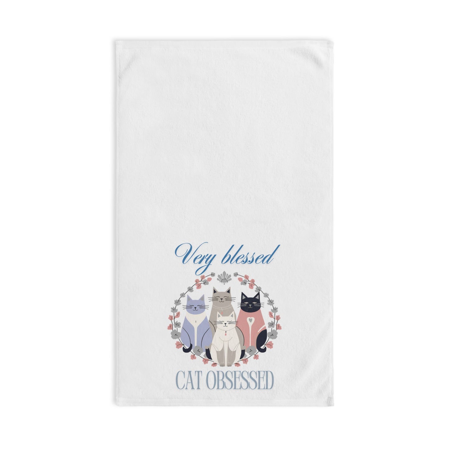 Very Blessed Cat Obsessed Hand Towel