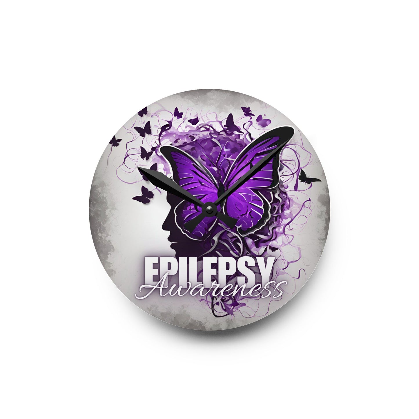 Epilepsy Awareness Acrylic Wall Clock