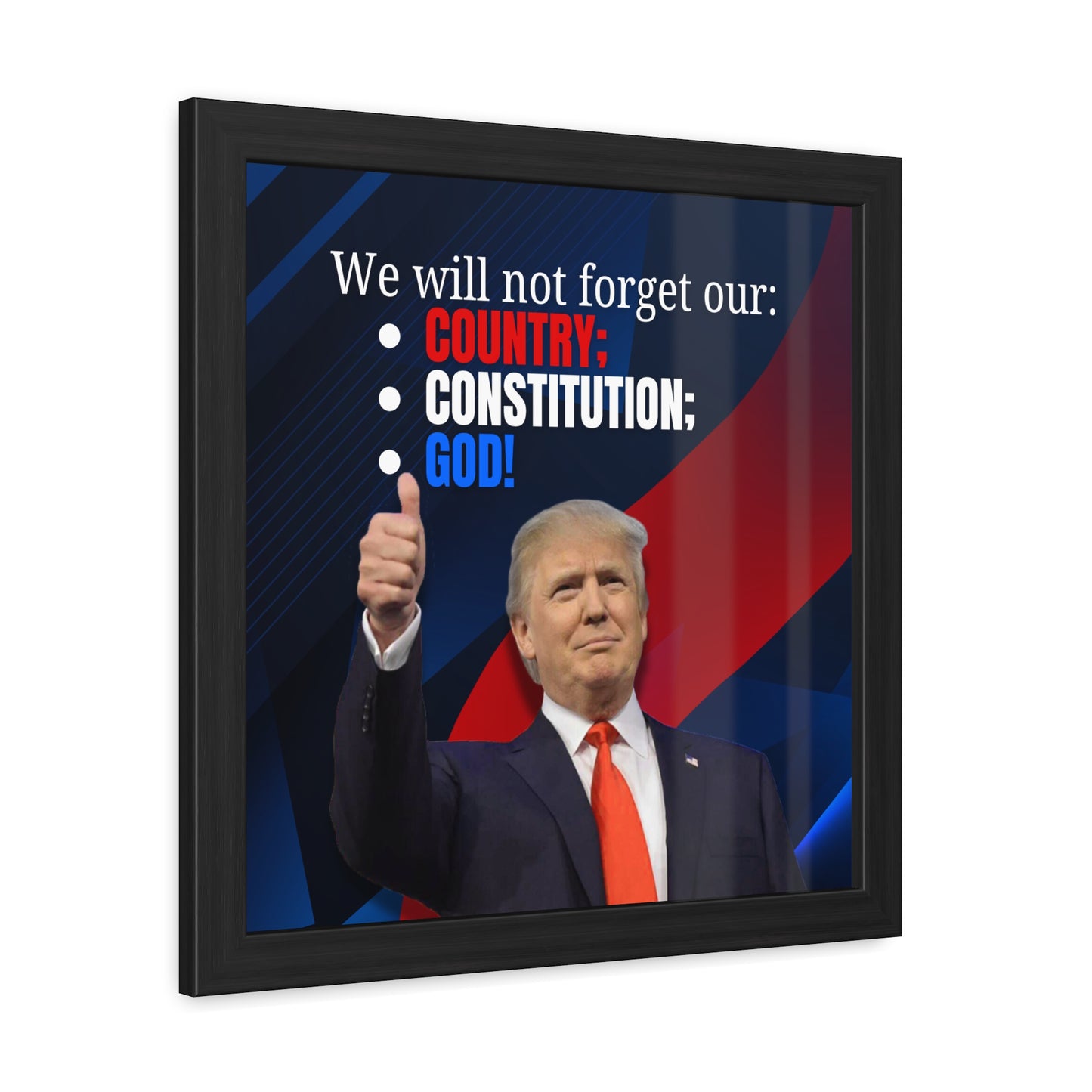 Trump Country Constitution God Framed Posters