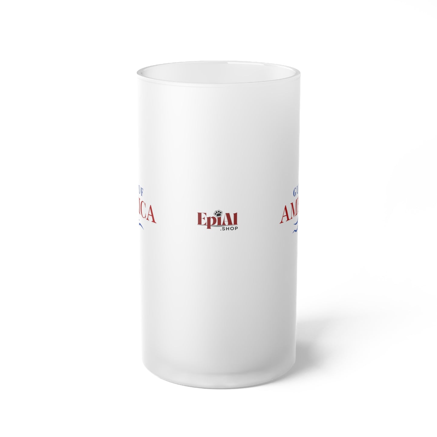 Gulf of America Frosted Glass Beer Mug