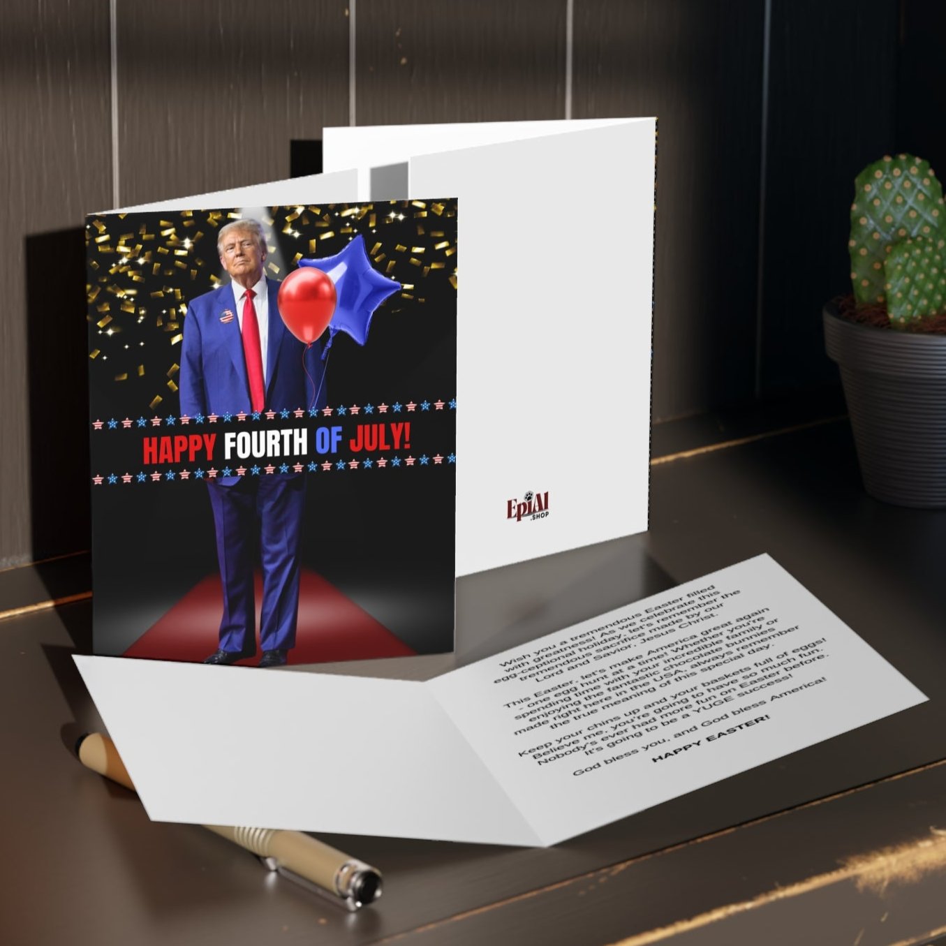 Donald Trump Fourth of July Greeting Cards (8, 16, and 24 pcs)