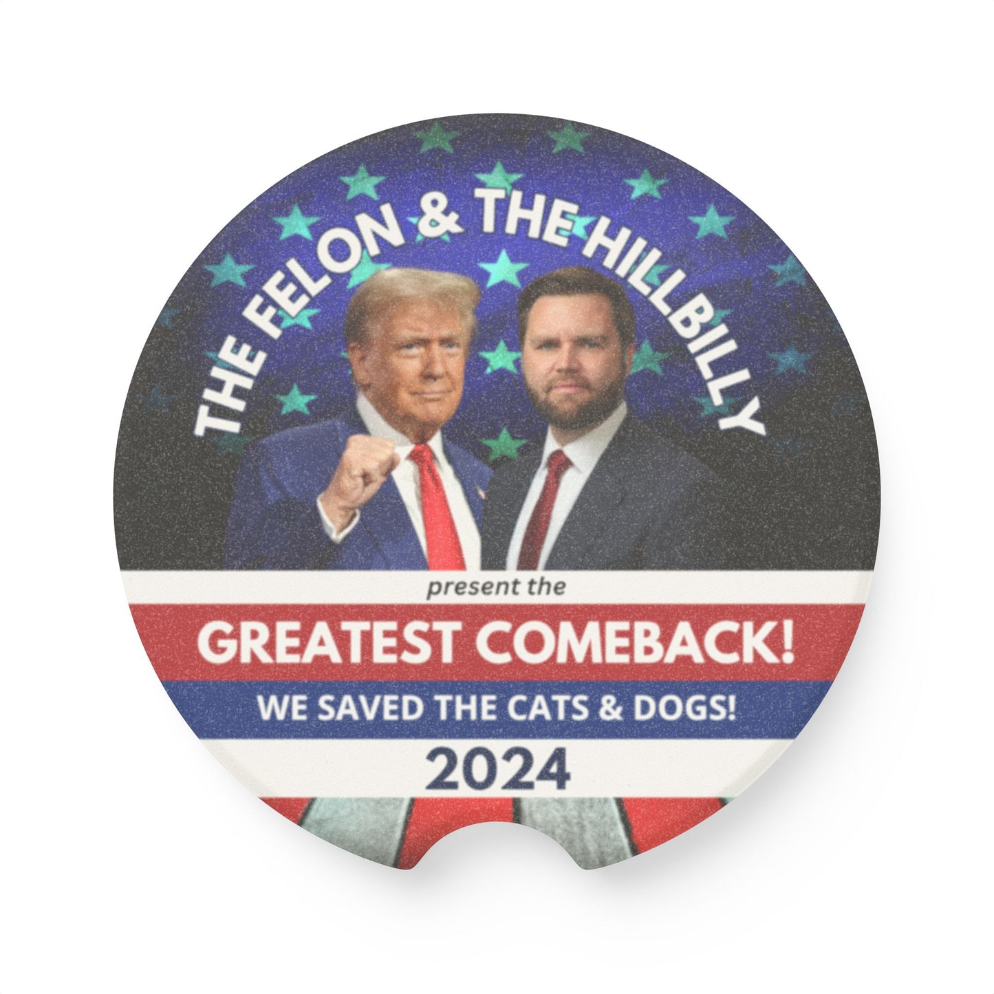 Felon & Hillbilly Comeback Soapstone Car Coaster